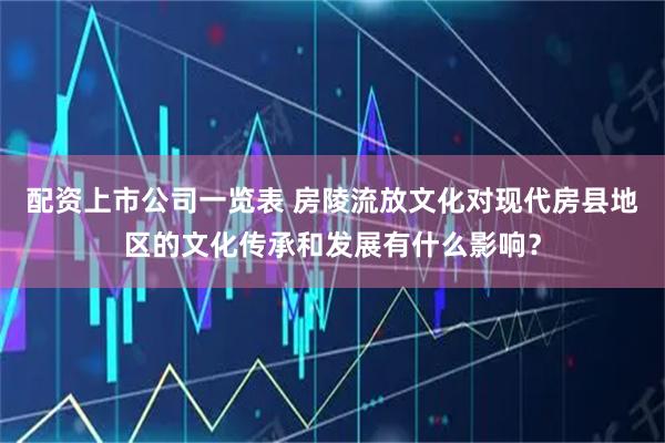 配资上市公司一览表 房陵流放文化对现代房县地区的文化传承和发展有什么影响？